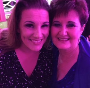 Sam Bailey and Denise at the Bernie Nolan Cancer Charity Ball